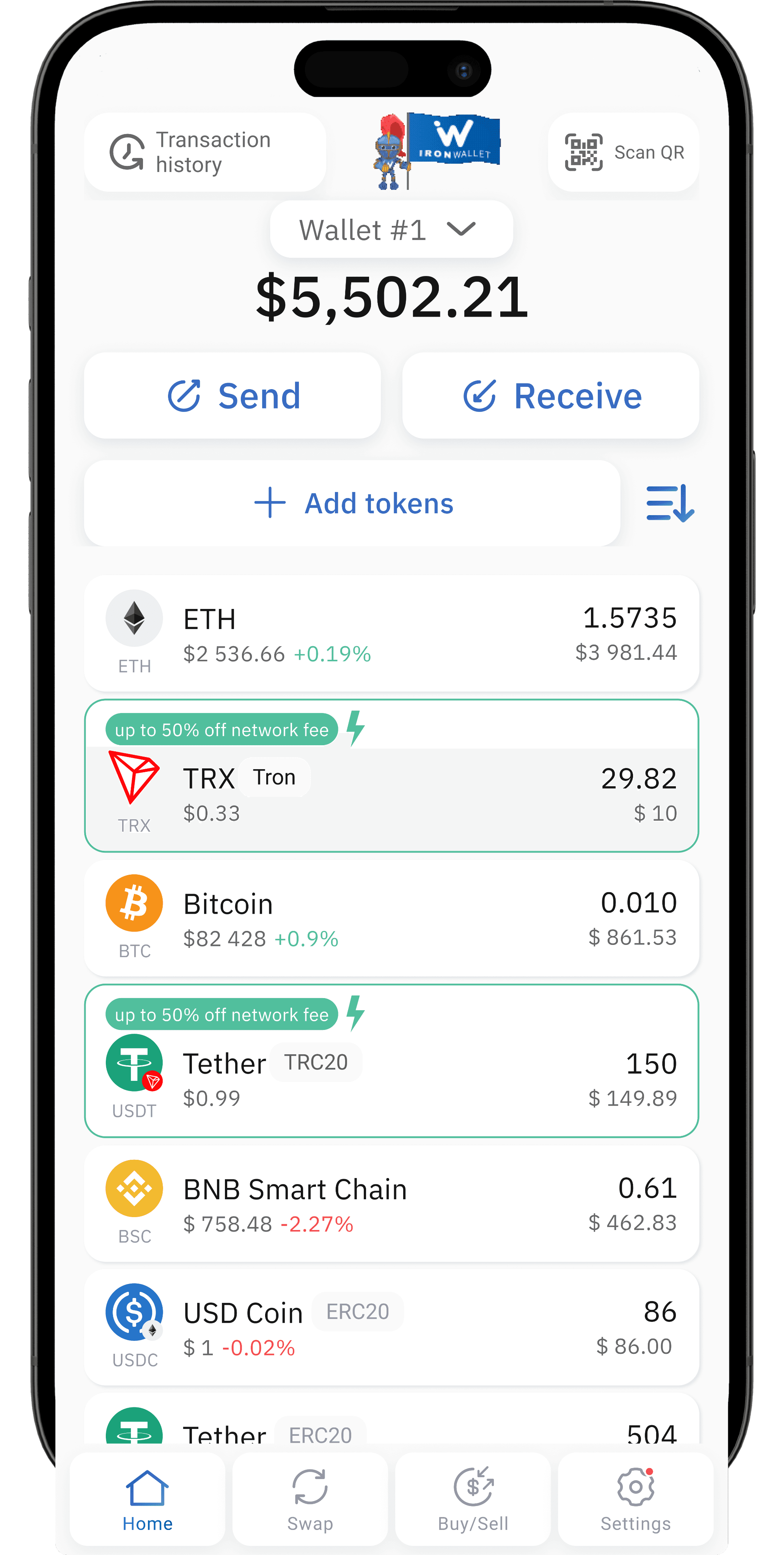 IronWallet app