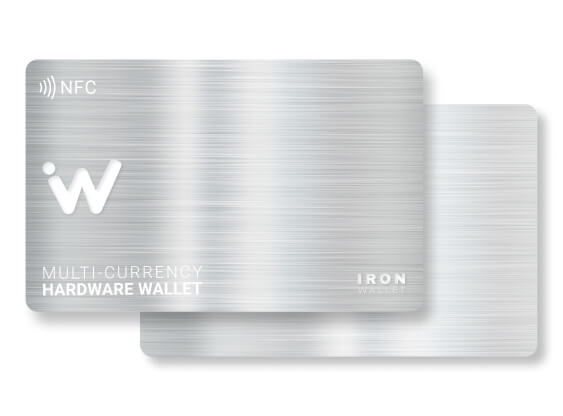 IronWallet Metallic design NFC Card – Secure your seed phrase – Pack of 2 cards